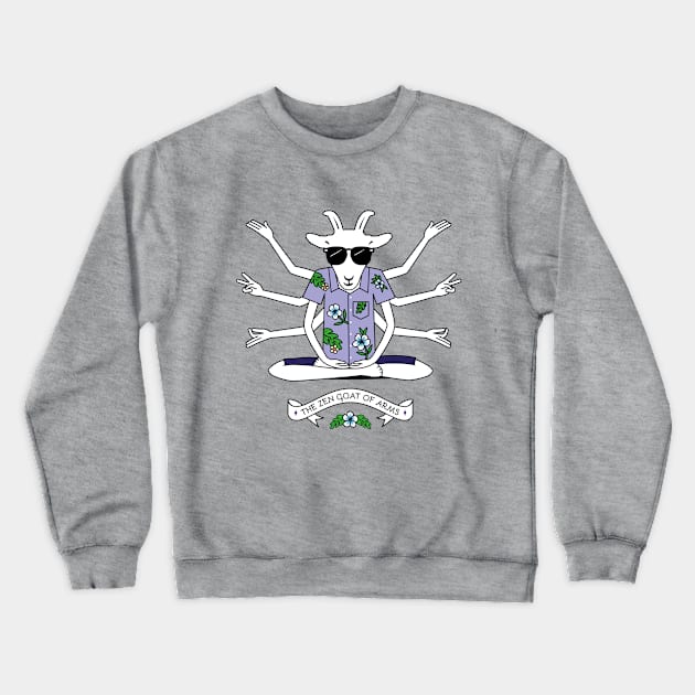 The Zen Goat of Arms Crewneck Sweatshirt by propellerhead